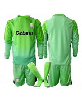 Billige Fotballdrakt Aston Villa Keeper Replika Bortedraktsett Barn 2025-26 Langermet (med bukser)